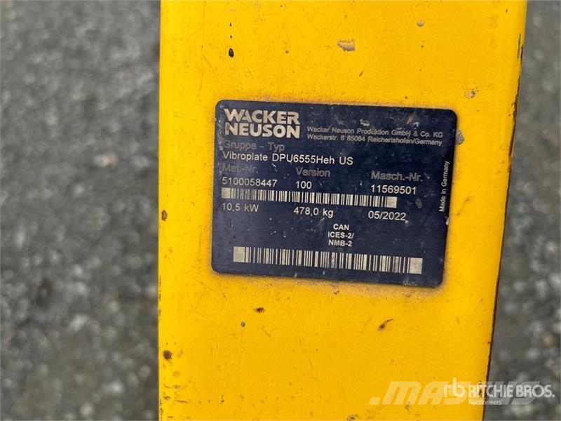 Wacker Neuson DPU6555Heh Vibratory Plate Compactor دكاكات أفقية