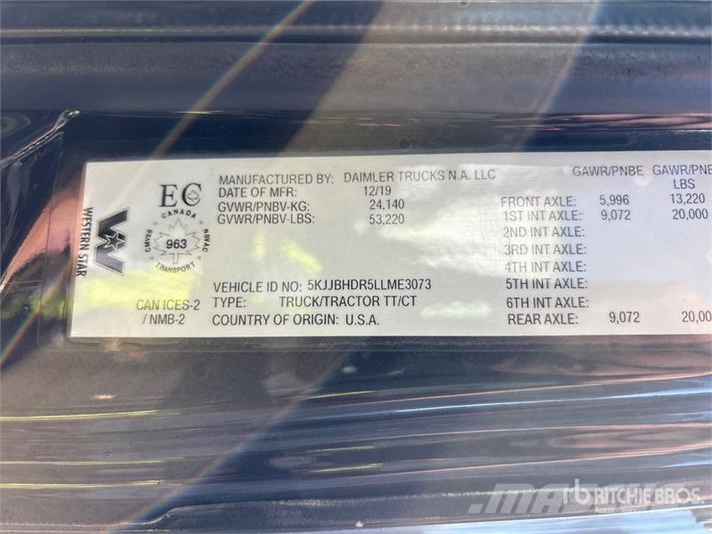 Western Star 5700 6x4 T/A Sleeper Truck Tractor Trekkers