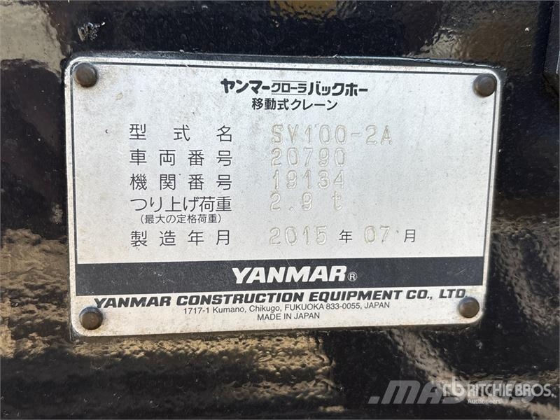 Yanmar SV100-2A Tracked Excavator Paletli ekskavatörler