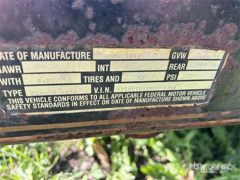  10 ft S/A Utility Trailer 其他拖车