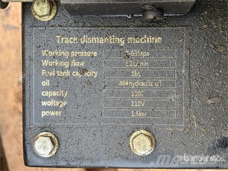  100T Track Pin Press Andre komponenter