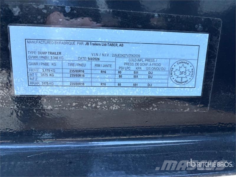 14 ft T/A Dump Utility Trailer Remorque benne