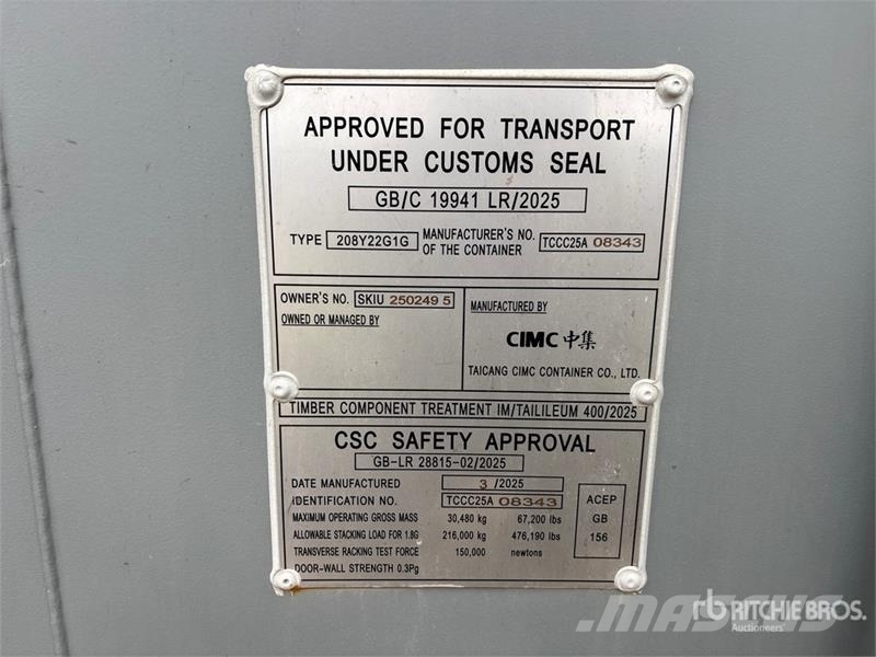20 ft Standard Storage Container Kontenery magazynowe