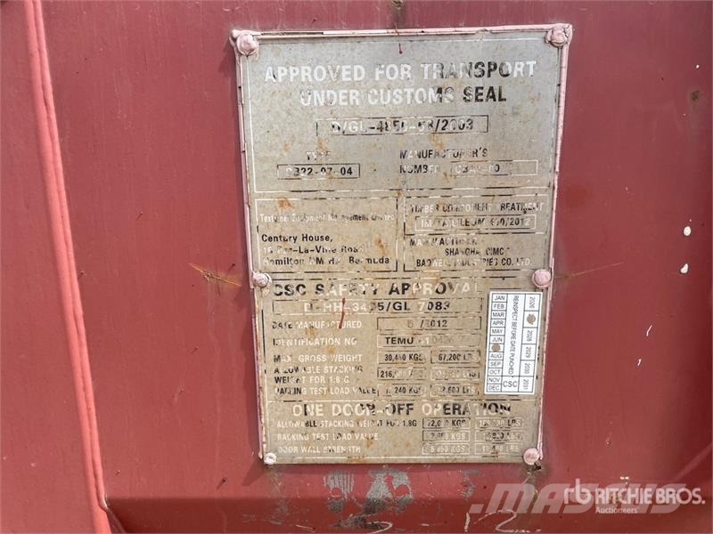 20 ft Standard Storage Container Storage containers