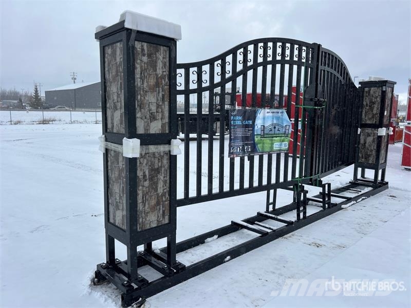  20 ft x 8 ft Steel Bi-Parting Driveway Gate (Unuse ماكينات زراعية - غير ذلك