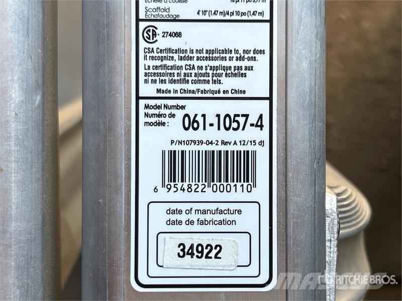  25 ft Mastercraft Aluminum Ladder Kopėčios ir platformos