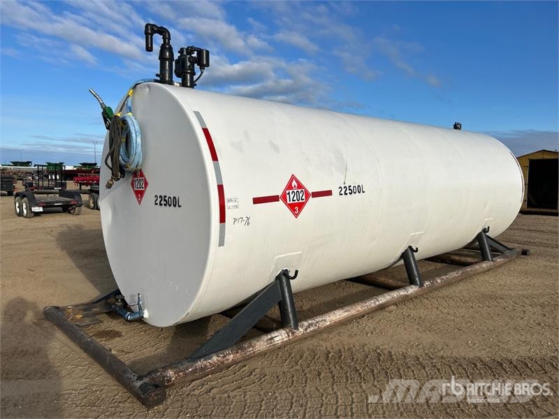  25000 L Skid Mounted Steel Fuel Tank Brændstof- og tilsætningstank.