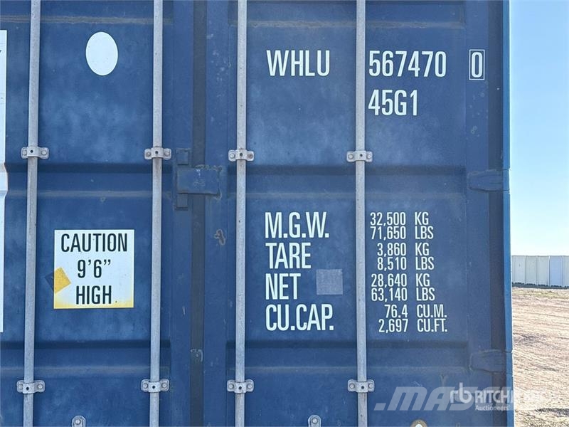 40 ft High Cube HQ Storage Container 贮藏箱