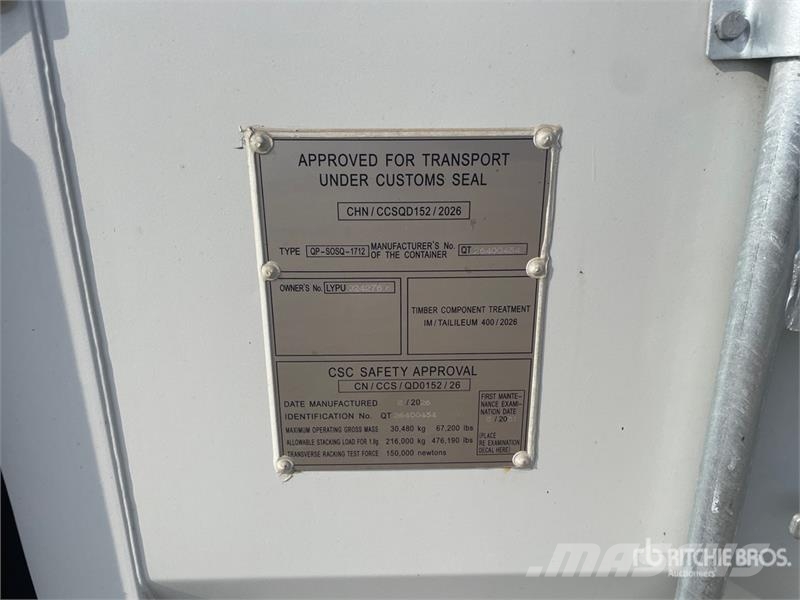 40 ft High Cube Multi-Door Storage Container Varastokontit
