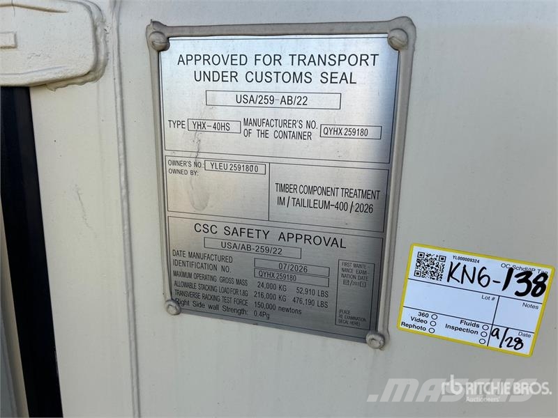 40 ft High Cube Multi-Door Storage Container Opbevaringscontainere