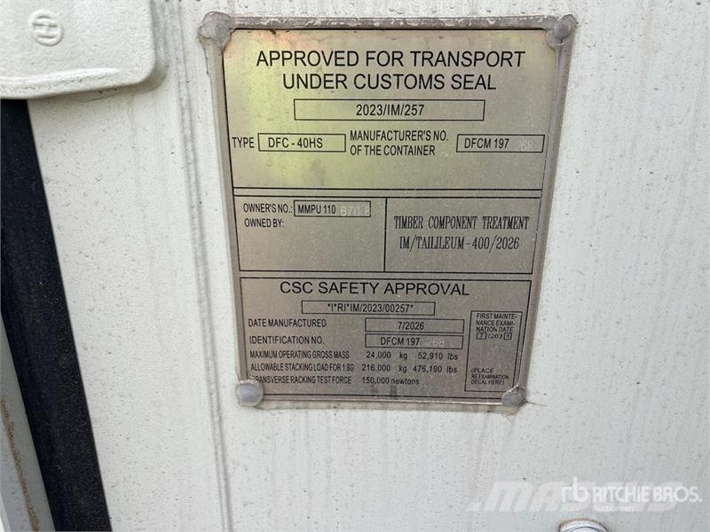 40 ft High Cube Multi-Door Storage Container Lagercontainere