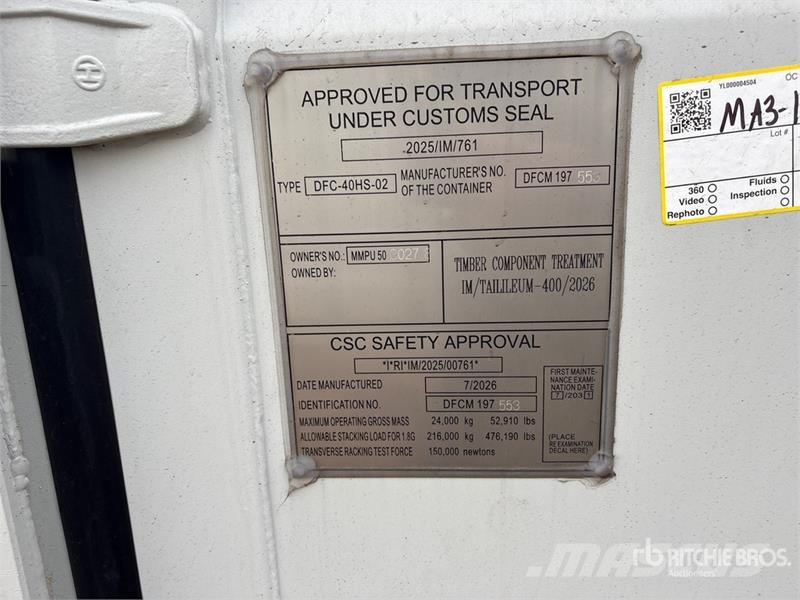 40 ft High Cube Multi-Door Storage Container Soojakud