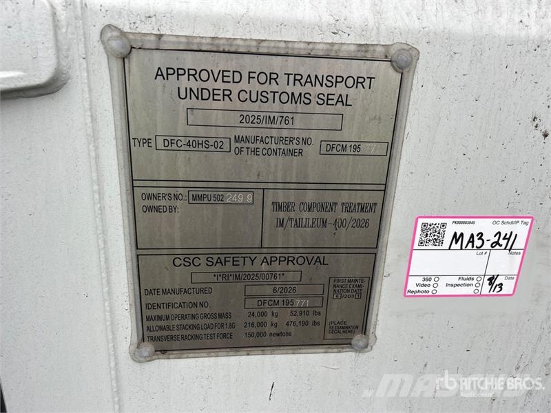  40 ft High Cube Multi-Door Storage Container Varastokontit