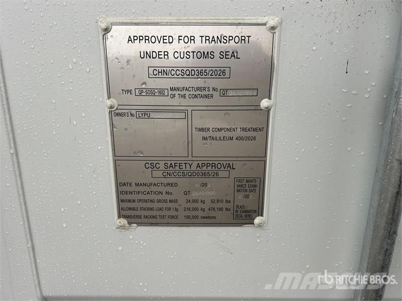  40 ft High Cube Multi-Door Storage Container Varastokontit