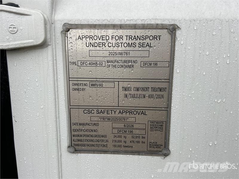 40 ft High Cube Multi-Door Storage Container Kontenery magazynowe