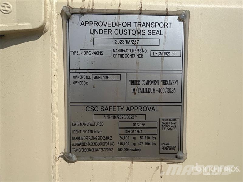 40 ft High Cube Multi-Door Storage Container 贮藏箱