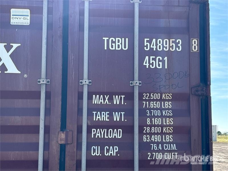  40 ft High Cube Storage Container Uzglabāšanas konteineri