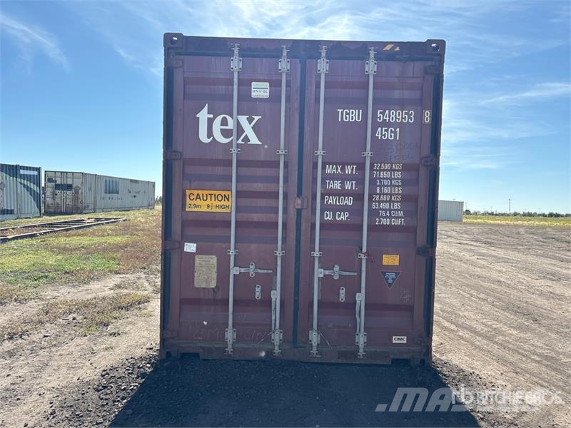  40 ft High Cube Storage Container Uzglabāšanas konteineri