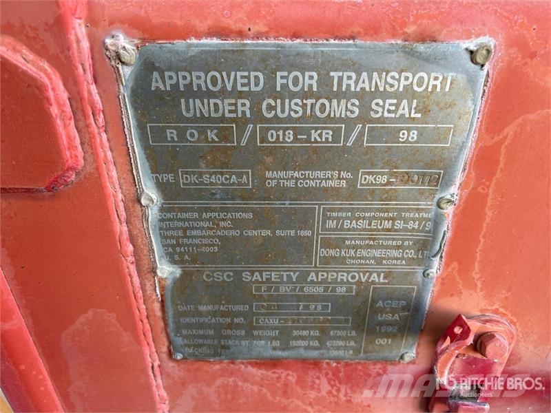 40 ft Storage Container Skladové kontajnery