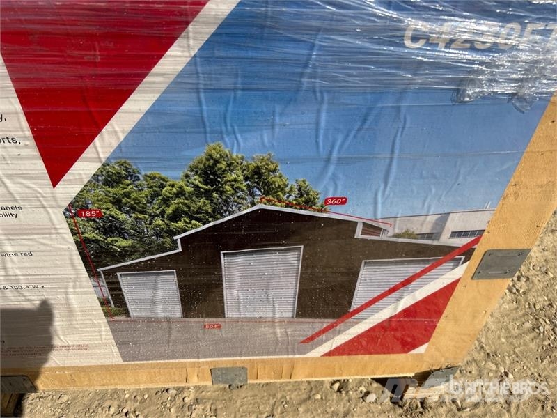  42 ft x 30 ft Triple Garage Metal Shed (Unused) Stahlrahmenaufbauten