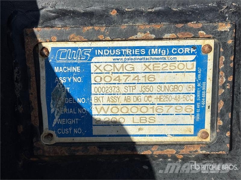  46 in Digging Excavator Bucket - Fits XCMG XE250U Godet