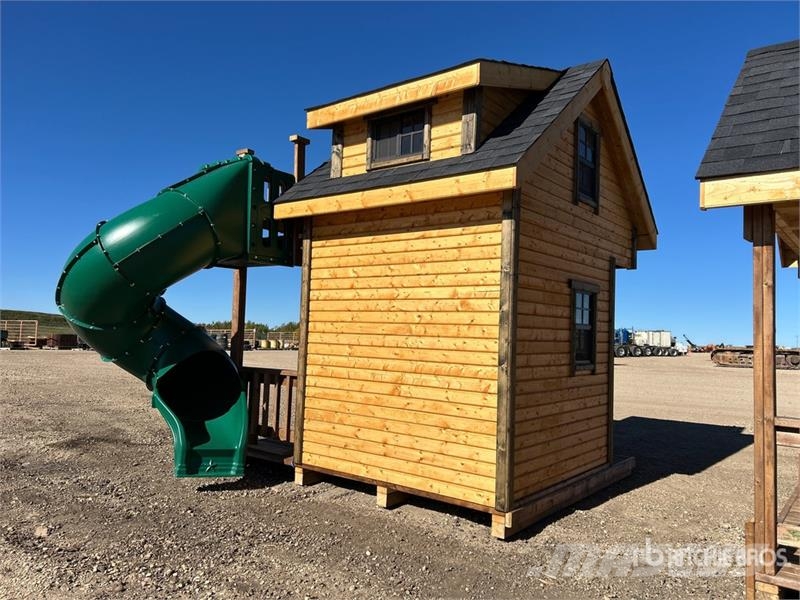 7.5 ft x 9.5 ft Skid-Mounted Playhouse Andre komponenter