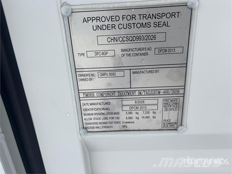  8 ft Storage Container Kontejneri za skladištenje