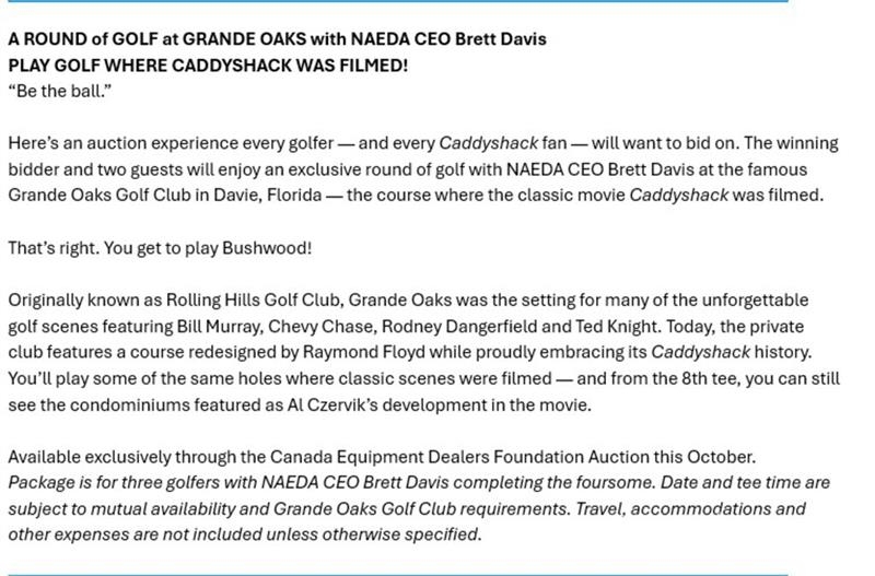 A Round of Golf at Grande Oaks with NED CEO Brett Kmetijstvo - drugo