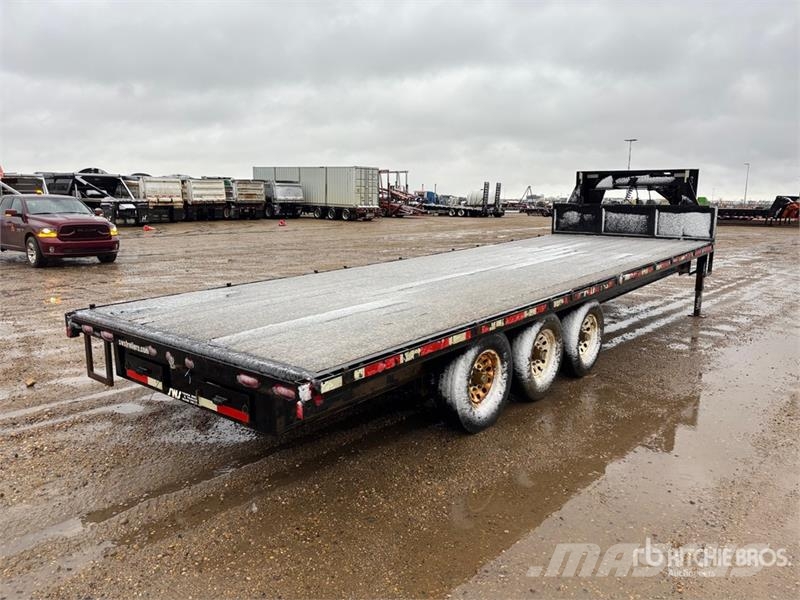Abu 25 ft Tri/A Gooseneck Flatbed Trailer Planhengere