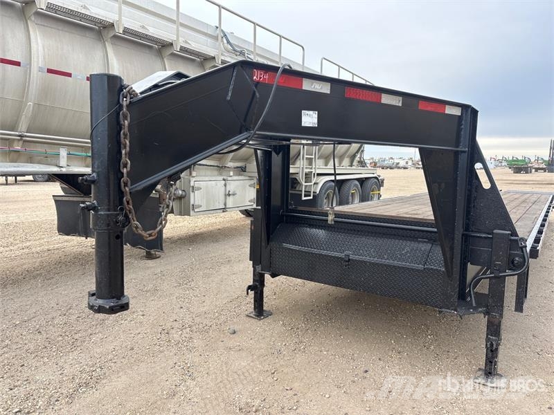 Abu E10236DG370 36 ft Tri/A Gooseneck Equipment Traile Rimorchio per il trasporto di veicoli