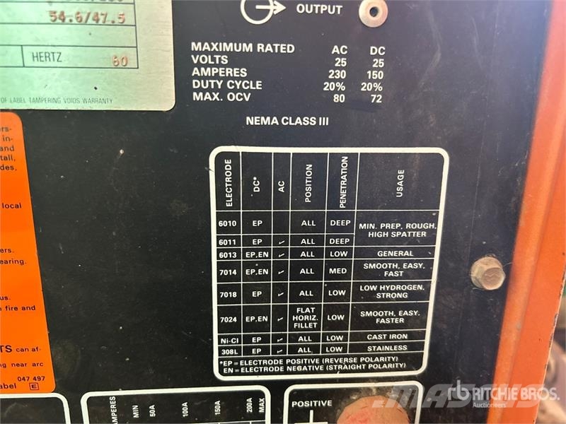 Ackland Welder Power Source Ďalšie komponenty