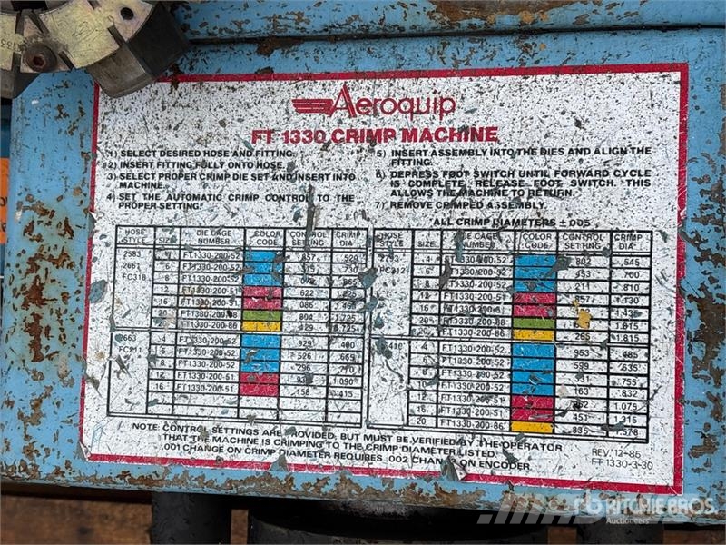 Aeroquip Hydraulic Hose Crimper مكونات أخرى