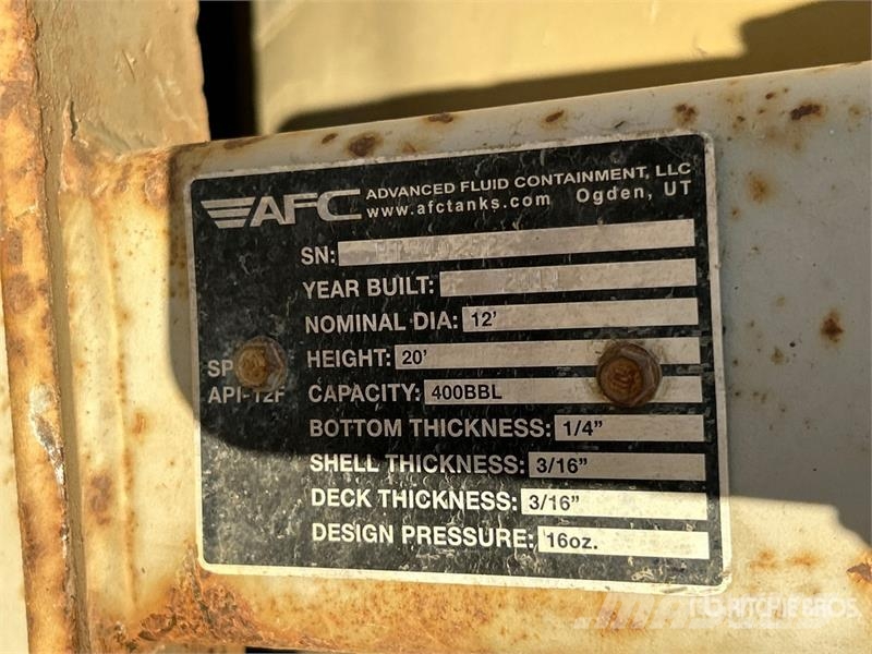  AFC 400 bbl Skid Mounted Steel Tank Depósitos de combustible y aditivos