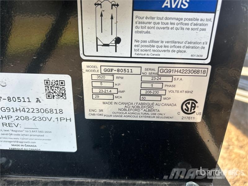 AGI GGF-80511 5 hp Aeration Fan Korntørke