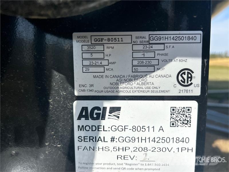 AGI GGF-80511 5 hp Aeration Fan Korntørke