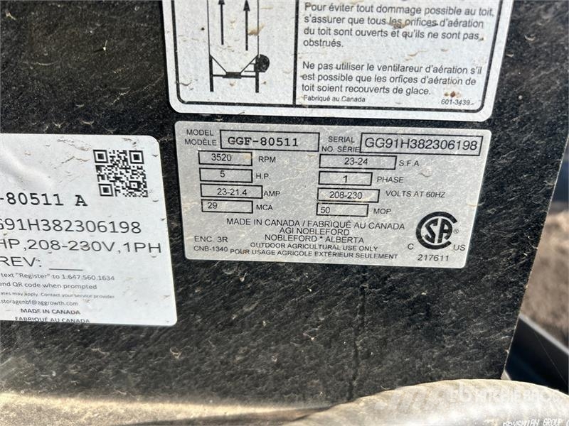 AGI GGF-80511 5 hp Aeration Fan Korntørke