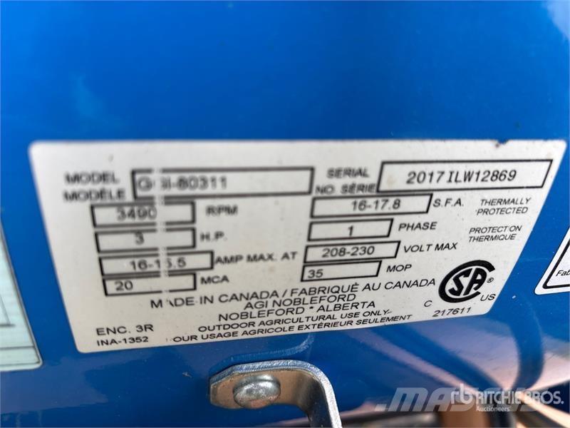 AGI GGI-80311 3 hp Aeration Fan Žitni sušilci