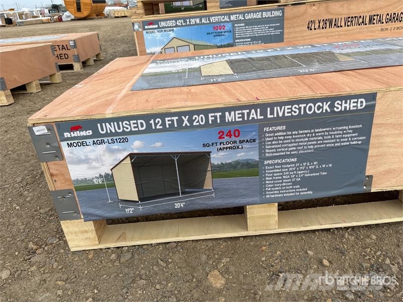 AGR-LS1220 20 ft x 12 ft Metal Livestock Shelter ( Outra maquinaria e acessórios para gado