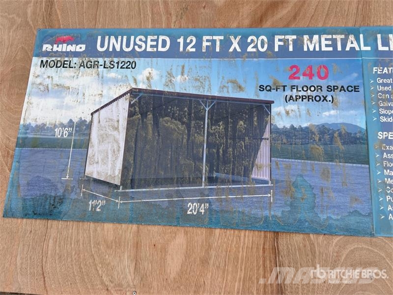  AGR-LS1220 20 ft x 12 ft x 10.5 ft Metal Livestock ماكينات وملحقات مواش أخرى