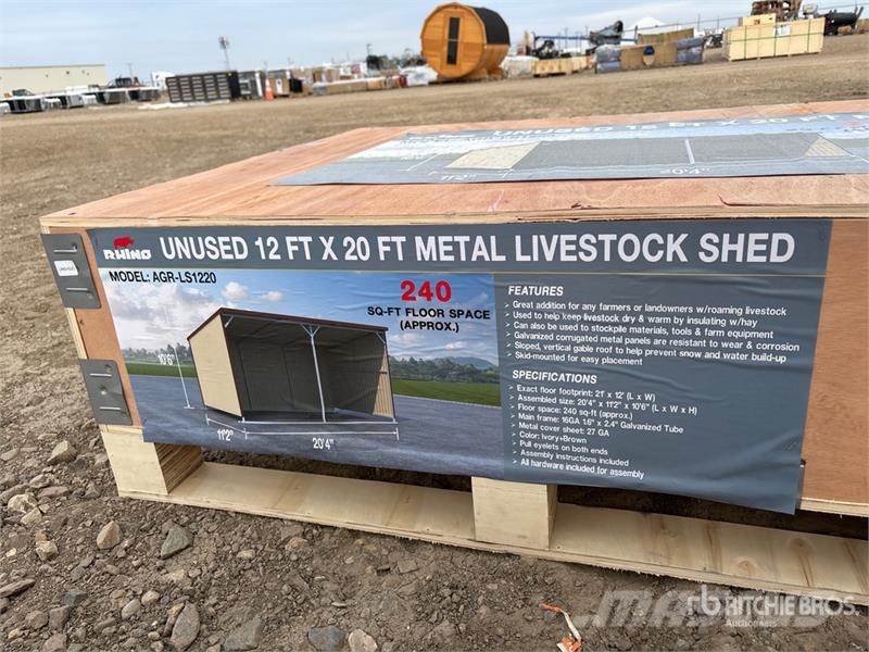 AGR-LS1220 20 ft x 12 ft Metal Livestock Shelter ( Outra maquinaria e acessórios para gado