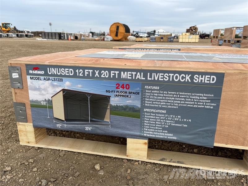AGR-LS1220 20 ft x 12 ft Metal Livestock Shelter ( Outra maquinaria e acessórios para gado