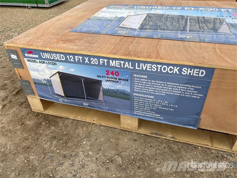  AGR-LS1220 20 ft x 12 ft Metal Livestock Shelter ( Other livestock machinery and accessories