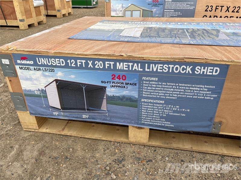 AGR-LS1220 20 ft x 12 ft Metal Livestock Shelter ( Other livestock machinery and accessories