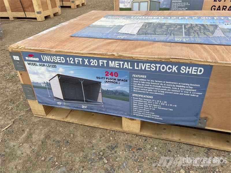AGR-LS1220 20 ft x 12 ft Metal Livestock Shelter ( Other livestock machinery and accessories