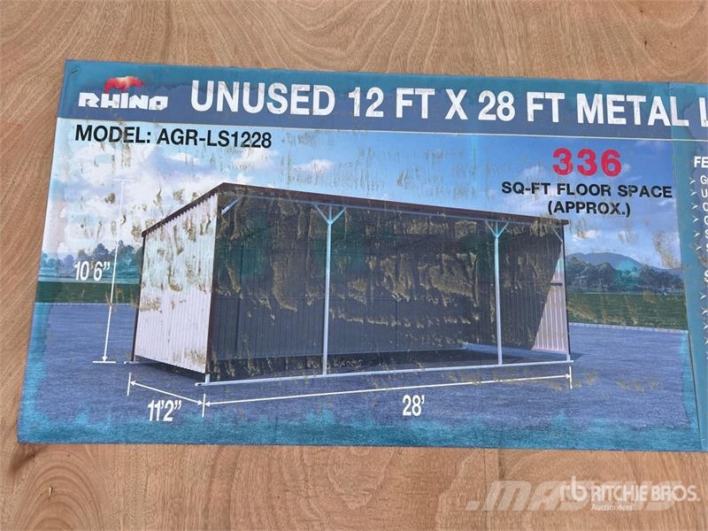 AGR-LS1228 28 ft x 12 ft x 10.5 ft Metal Livestock Other livestock machinery and accessories