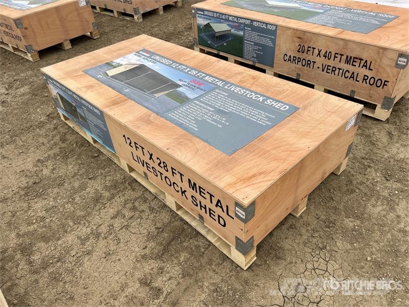  AGR-LS1228 28 ft x 12 ft x 10.5 ft Metal Livestock ماكينات وملحقات مواش أخرى