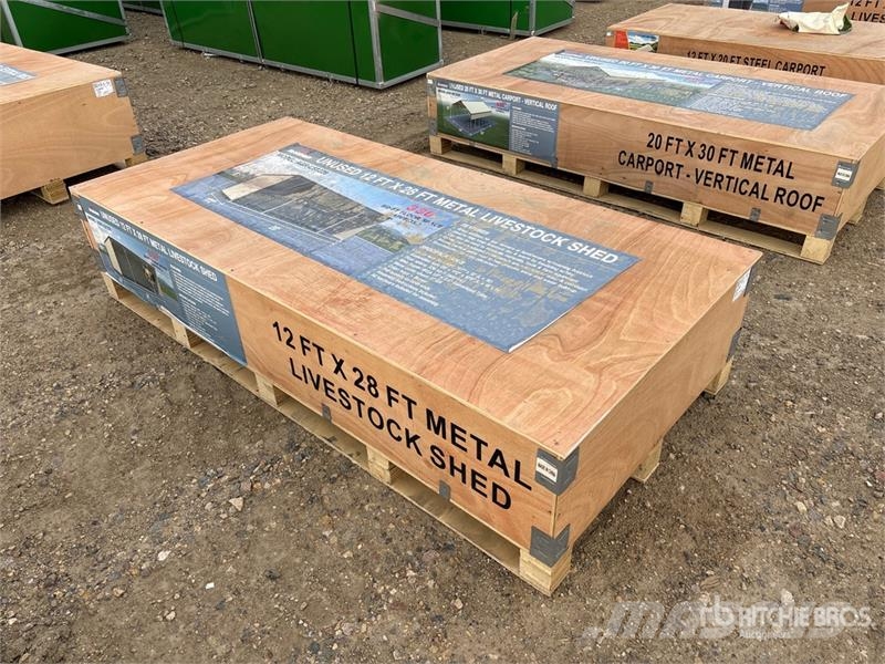 AGR-LS1228 28 ft x 12 ft Metal Livestock Shelter ( Other livestock machinery and accessories