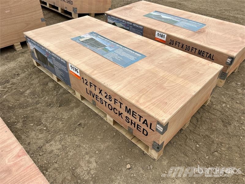  AGR-LS1228 28 ft x 12 ft x 10.5 ft Metal Livestock ماكينات وملحقات مواش أخرى