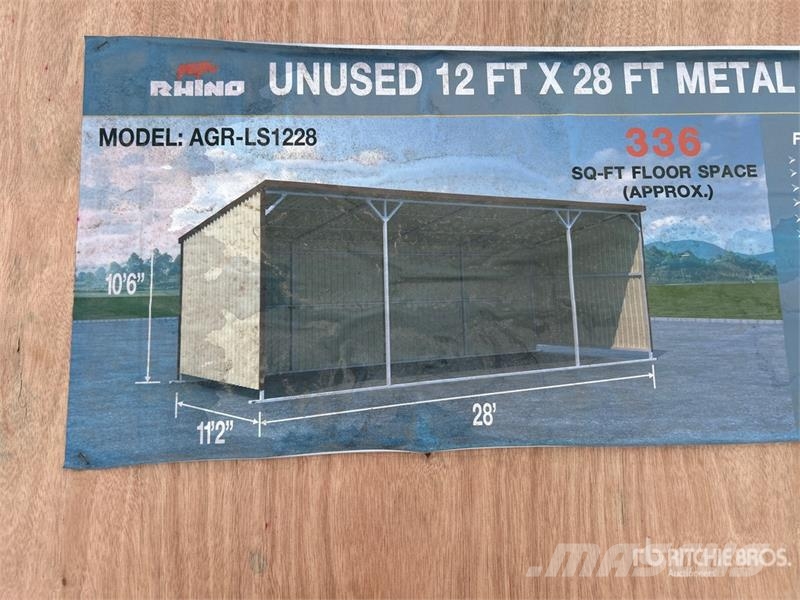  AGR-LS1228 28 ft x 12 ft x 10.5 ft Metal Livestock ماكينات وملحقات مواش أخرى