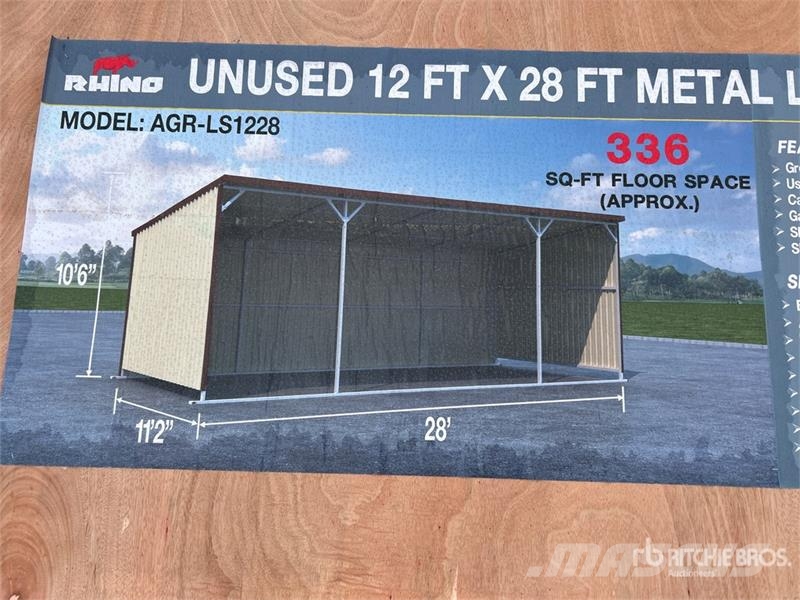 AGR-LS1228 28 ft x 12 ft x 10.5 ft Metal Livestock Other livestock machinery and accessories